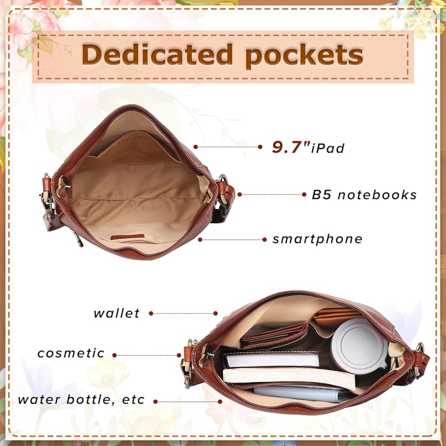 Banuce Full Grains Italian Leather Purses and Handbags for Women